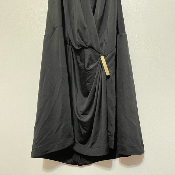 💫 Halter Surplice Y2K V-Neck Victoria’s Secret Black Spandex Halter Club Top - Picture 6 of 7